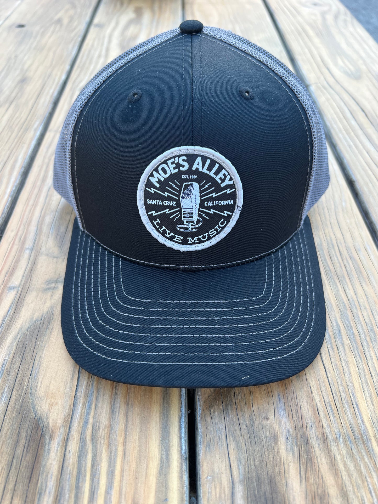 Moe's Alley Trucker Hat - Grey/White