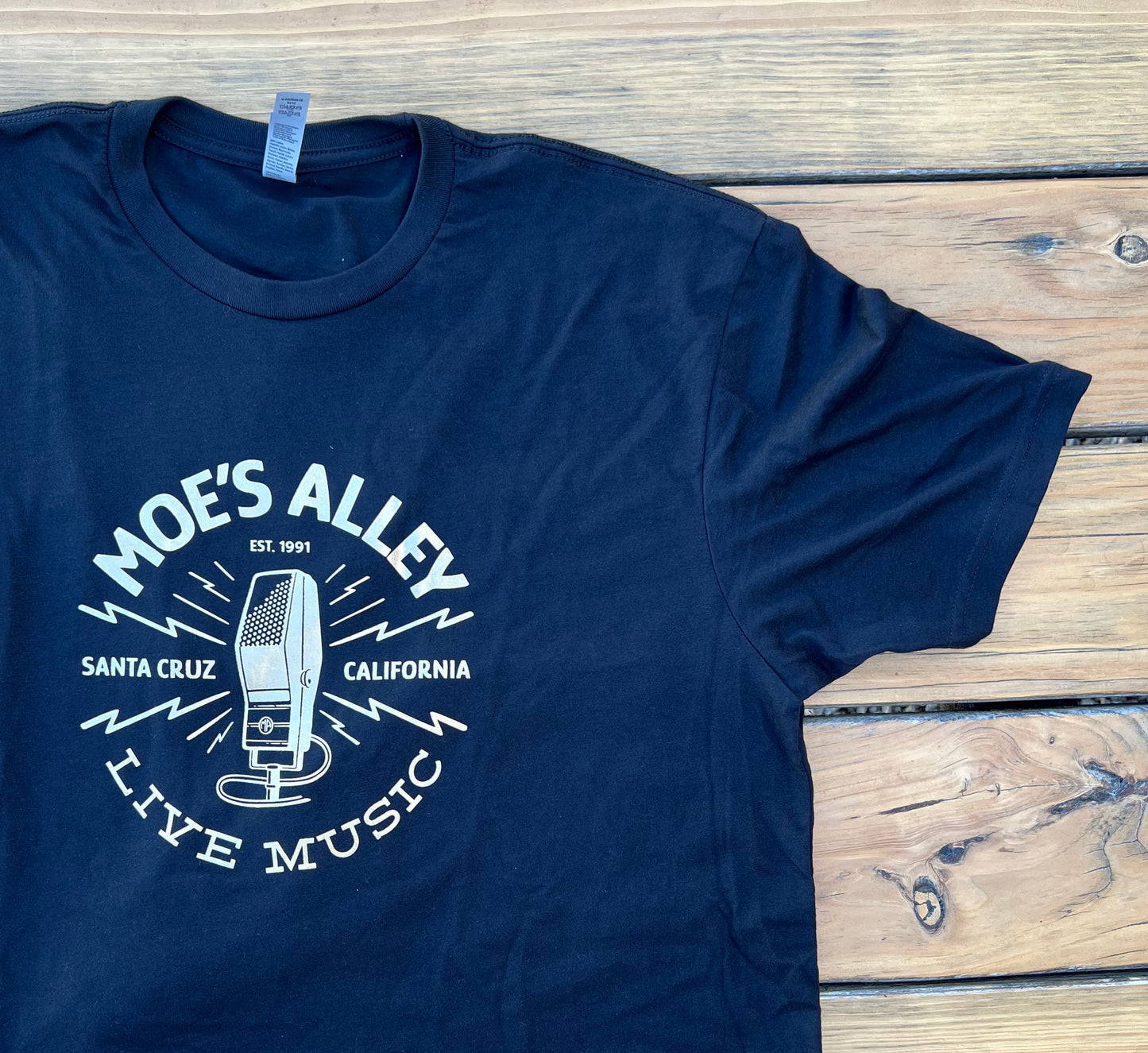 Moe's Alley Black and Gold Sparkle T-Shirt