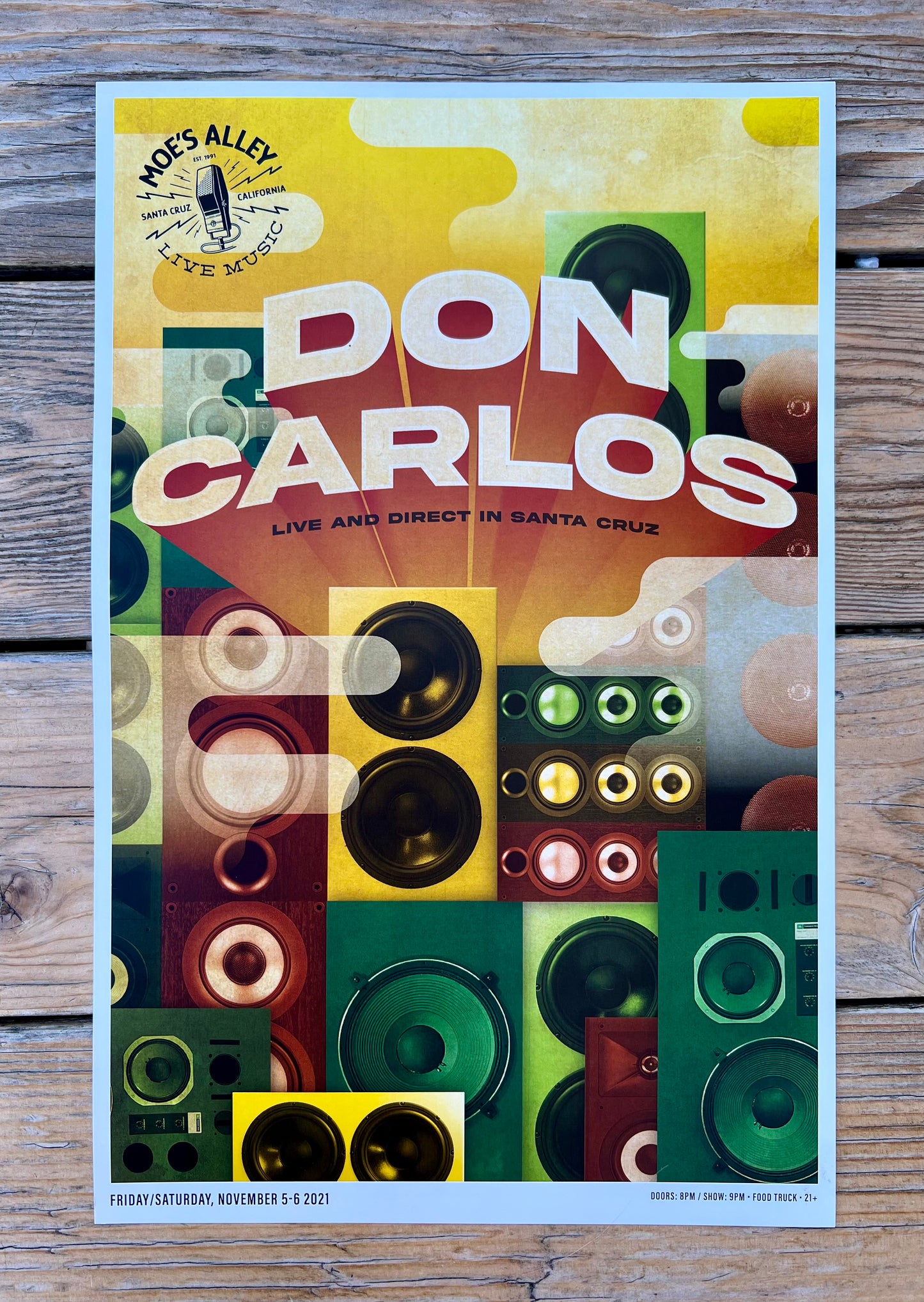 Don Carlos Moe's Alley Show Poster, Original Art, 11"x17"