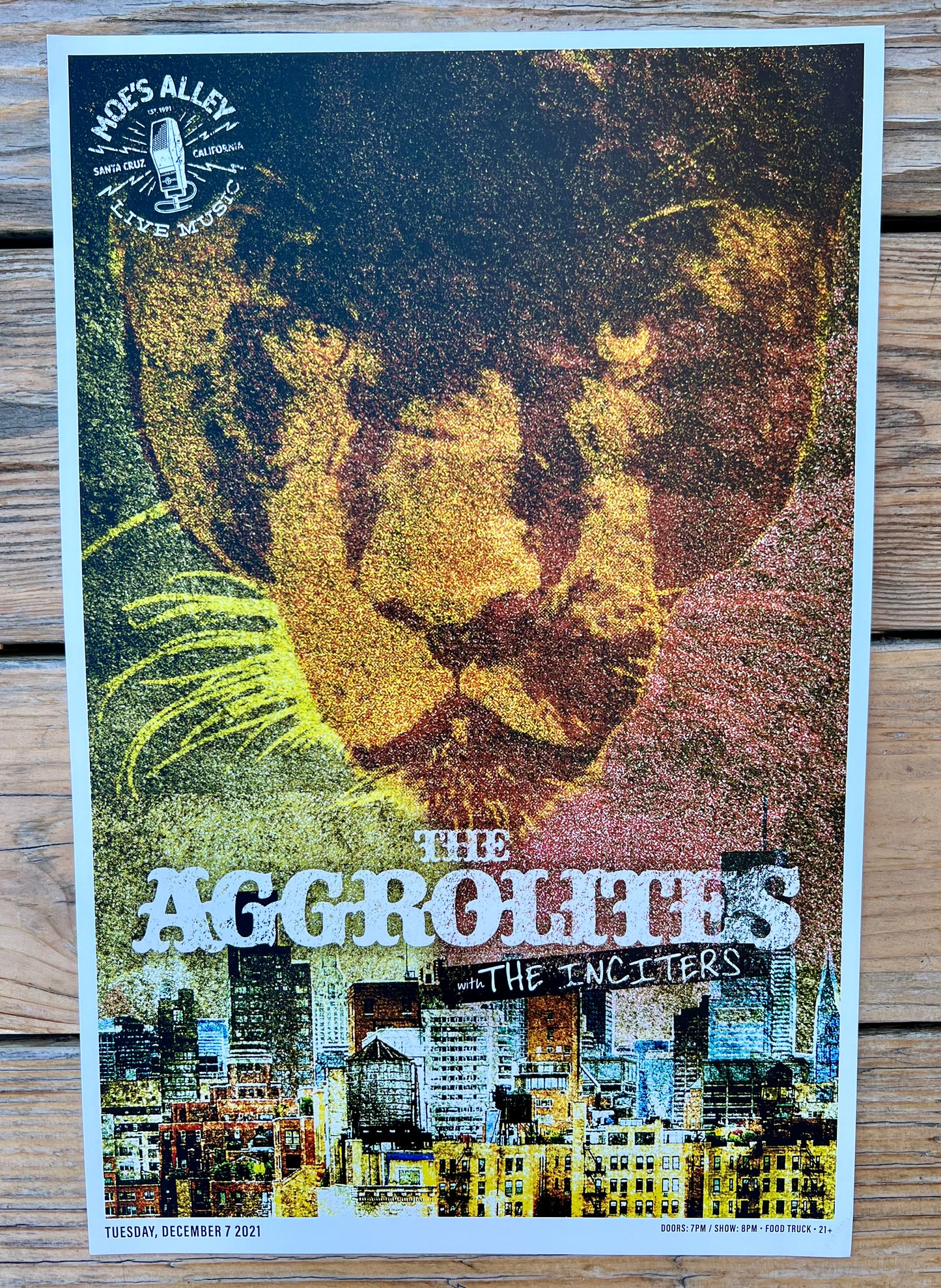 The Aggrolites at Moe's Alley Show Poster, Original Art, 11"x17"