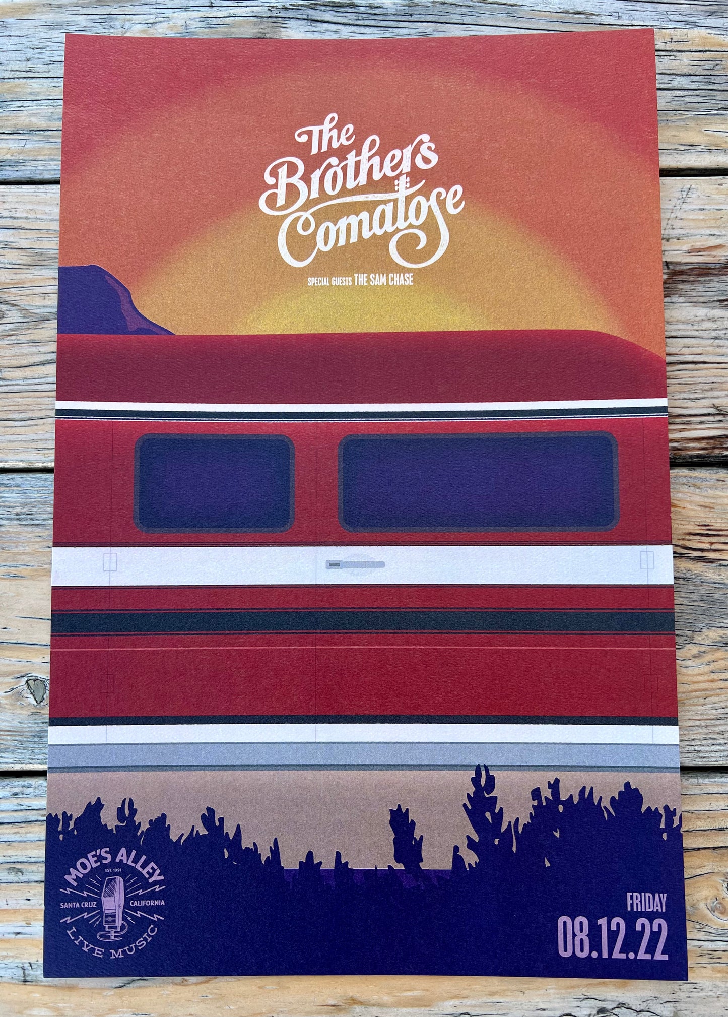 The Brothers Comatose Moe's Alley Show Posters Triptych, Original Art, 11"x17"