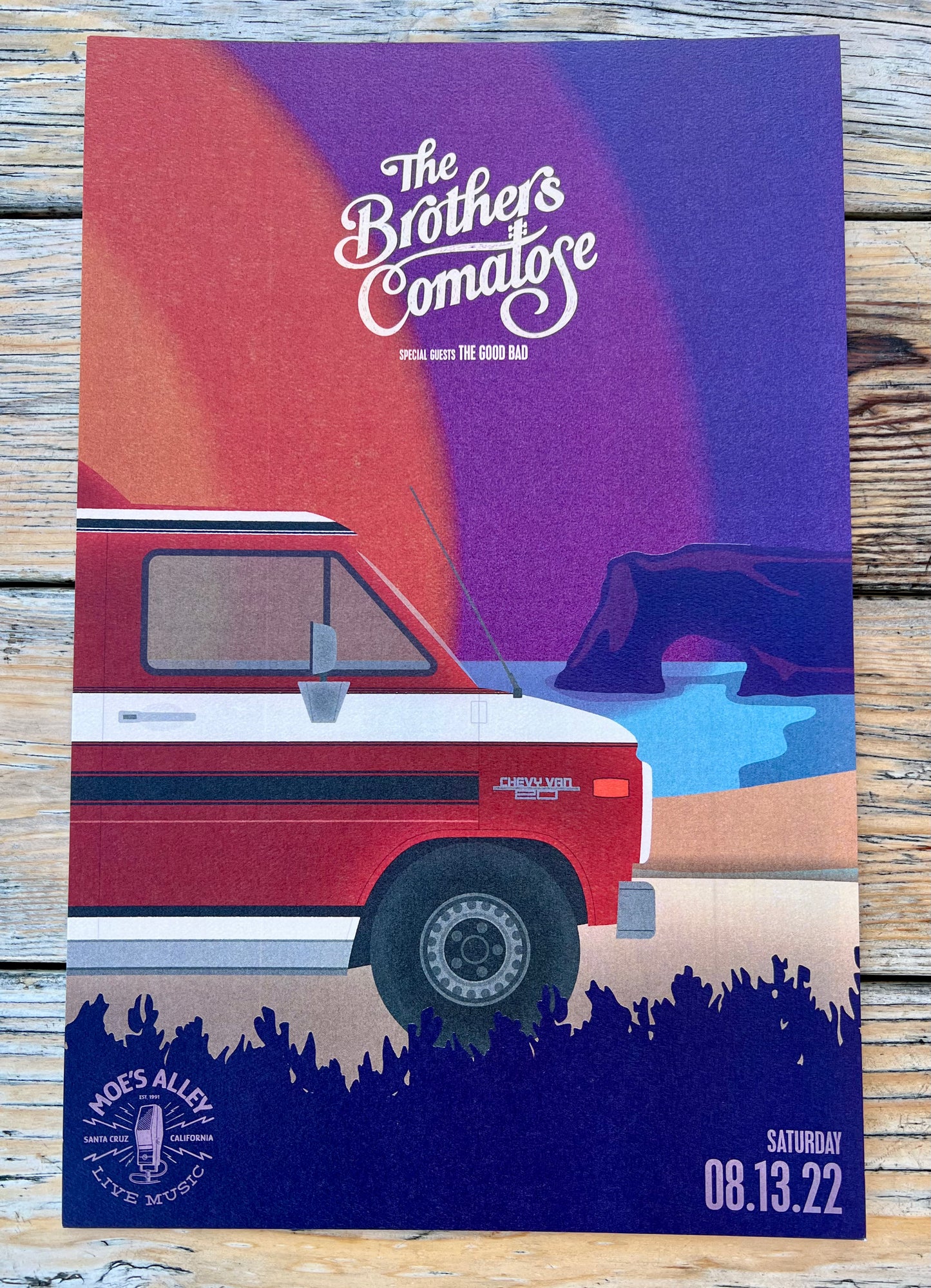 The Brothers Comatose Moe's Alley Show Posters Triptych, Original Art, 11"x17"