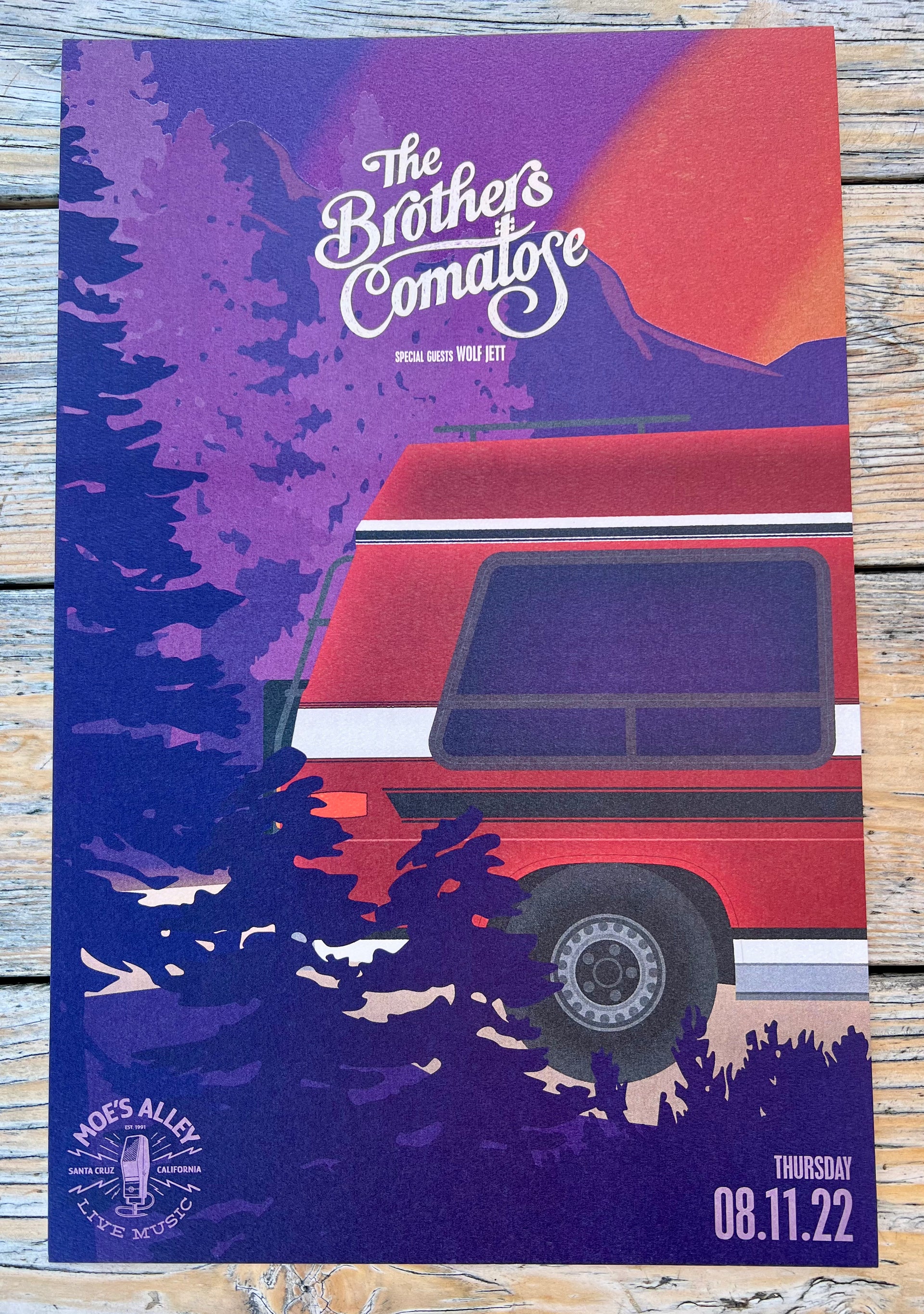 The Brothers Comatose Moe's Alley Show Poster, Original Art, 11