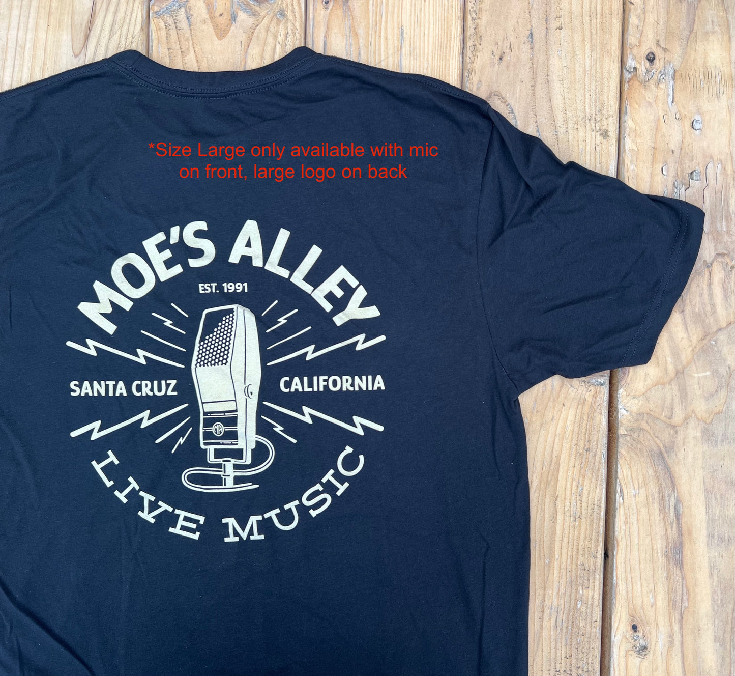 Moe's Alley Black and Gold Sparkle T-Shirt